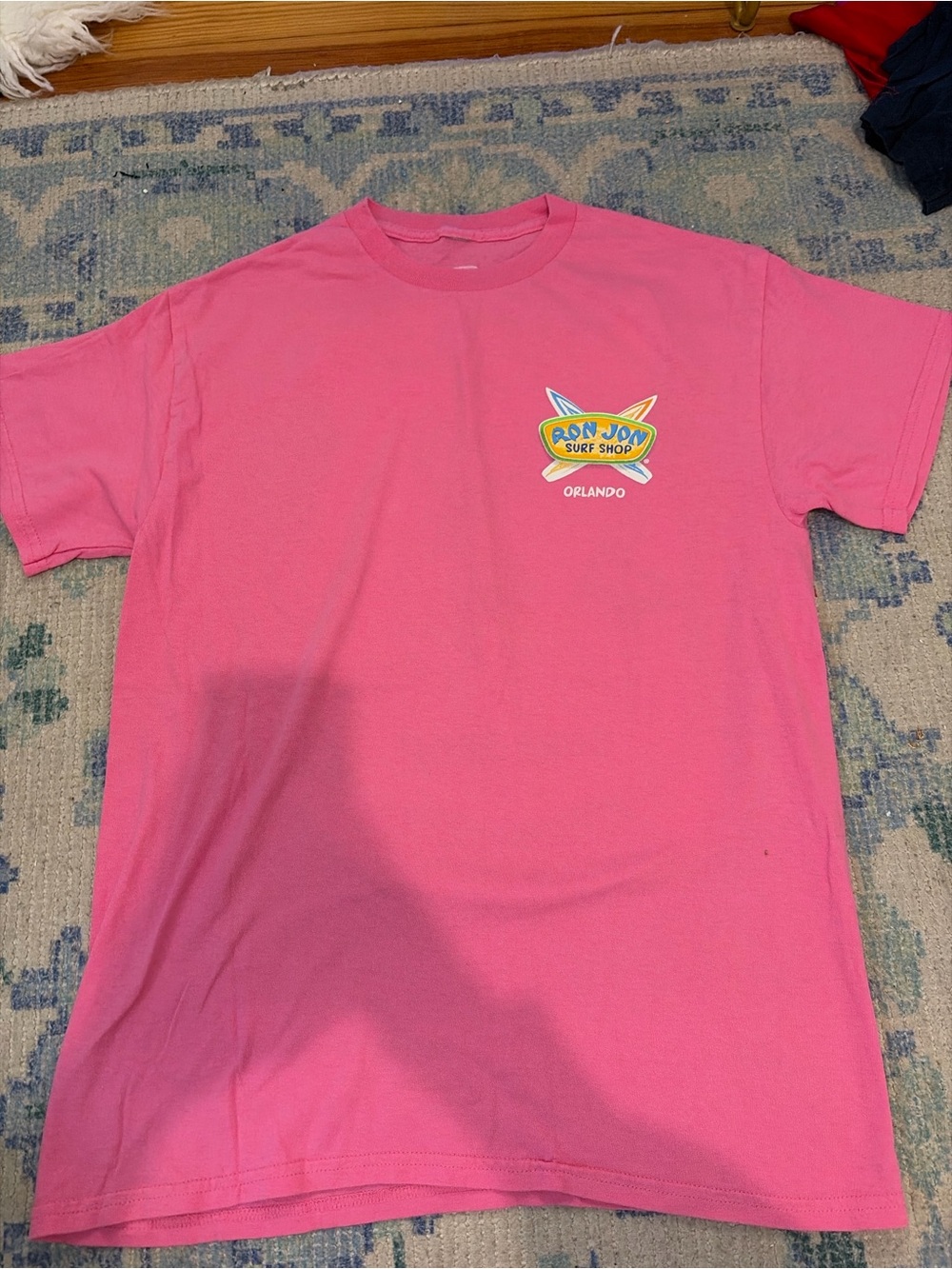 Ron Jon Surf Shop Kids' Bright Pink Orlando Logo Tee